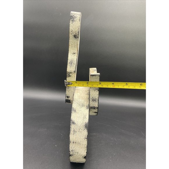 Halloween White, Black Cat Hand Painted Wooden Kitty Lover Wood Figure 9” - Picture 11 of 11